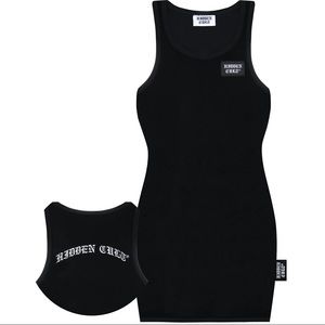 Hidden cult terry black tank dress S